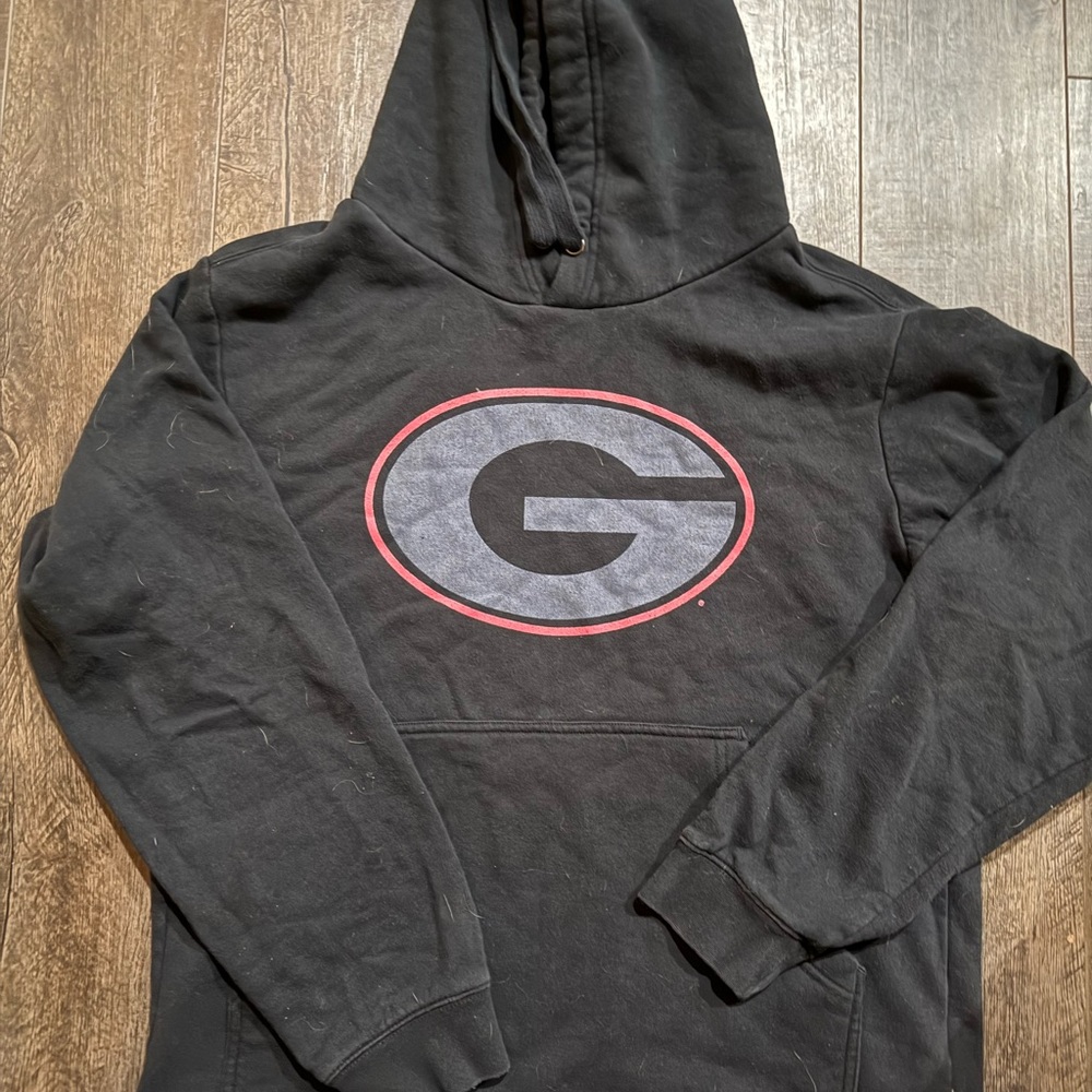 Vintage Fanatics Men's Black Georgia Bulldogs Hoodie